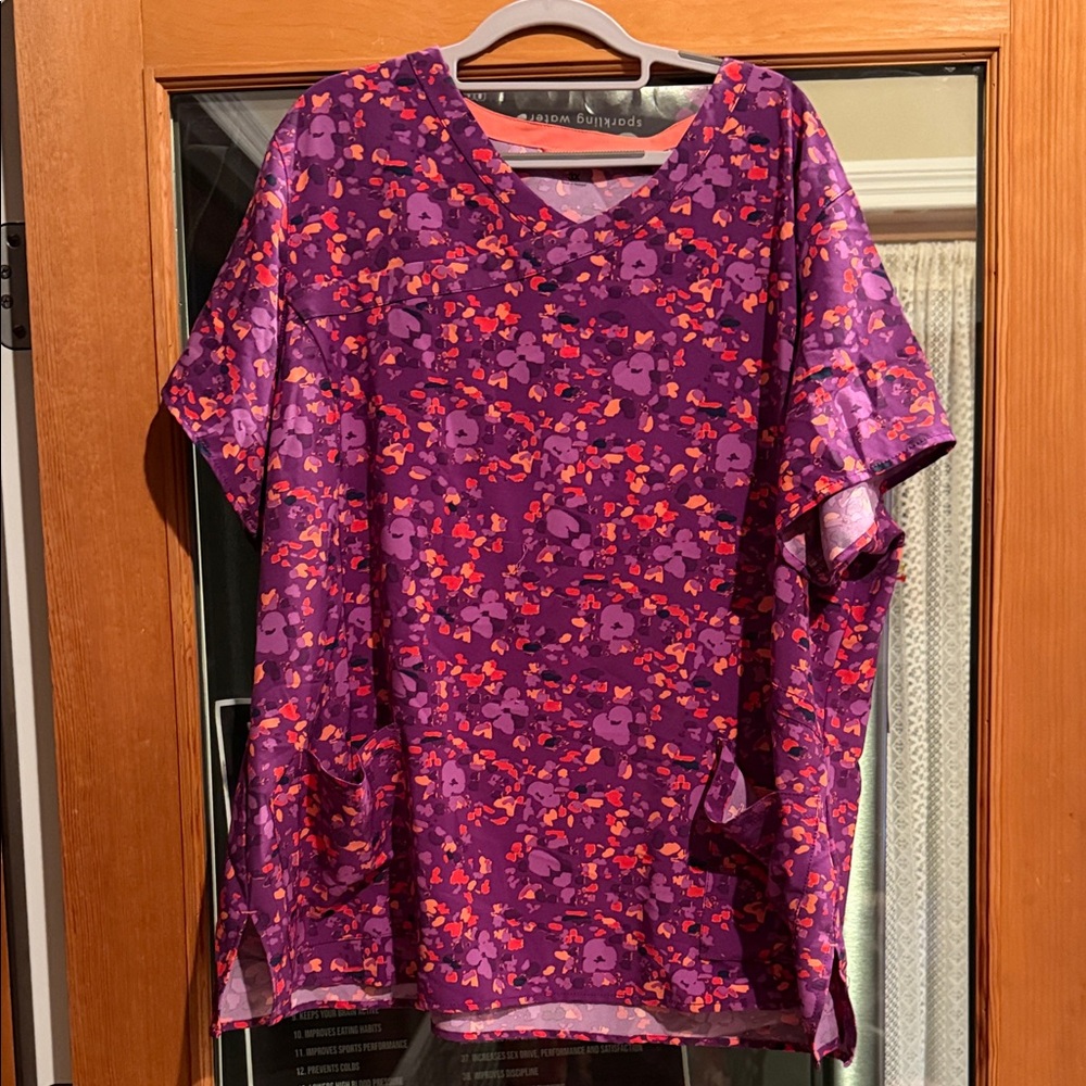 Carhartt Purple Floral Short Sleeve Women's Tee
